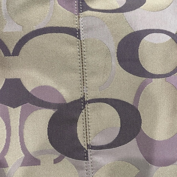 Coach medium sized crossbody purse purple great used condition. - Picture 3 of 5